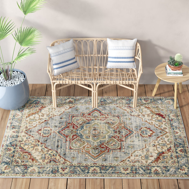 Mistana Beltz Beige/Blue/Red Rug & Reviews Wayfair.co.uk